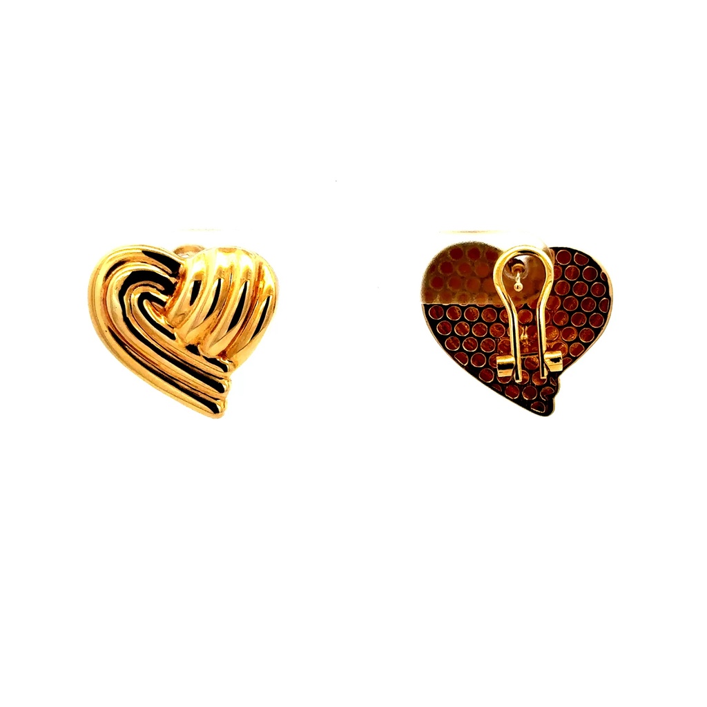 Earrings Omega Lock 19 21mm 14K