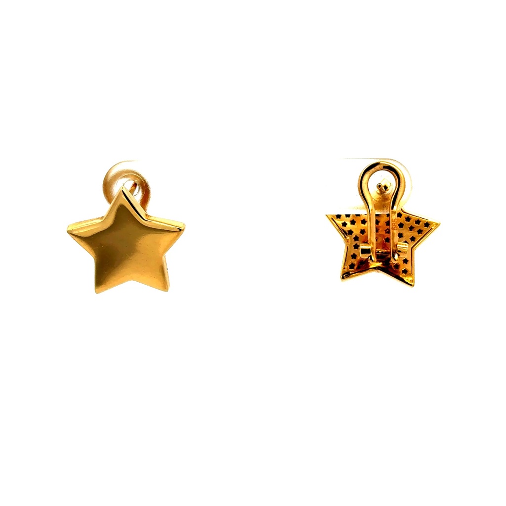Earrings Omega Lock 16.5 17mm 14K