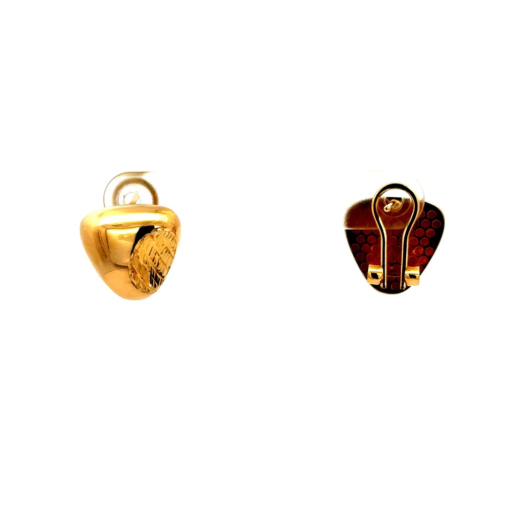 Earrings Omega Lock 14 14mm 14K