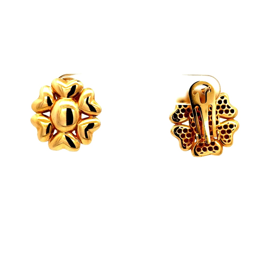 Earrings Omega Lock 19 19mm 14K