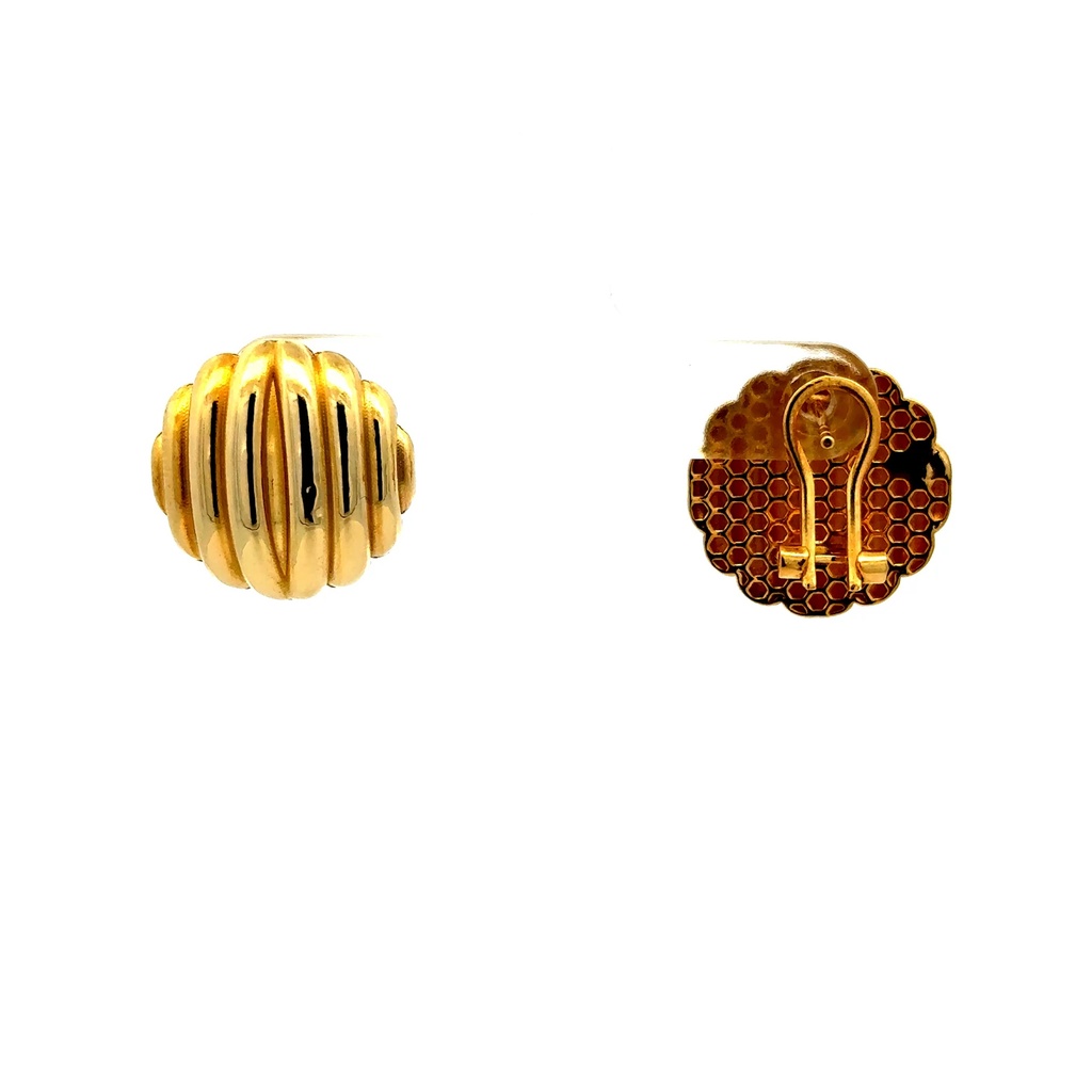 Earrings Omega Lock 18 18mm 10K