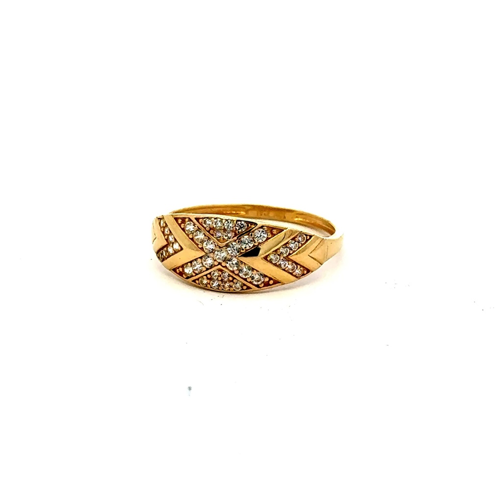 Ring Women's with CZ 7 1.5mm 10K