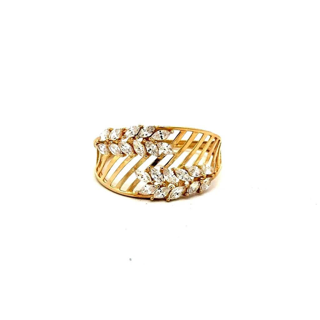 Ring Women's with CZ 7.5 1.5mm 10K