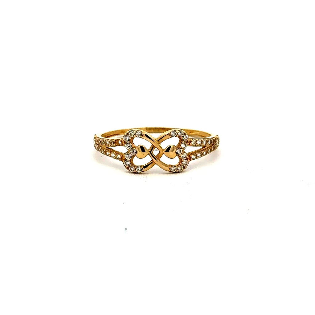 Ring Women's with CZ 7.5 1mm 10K