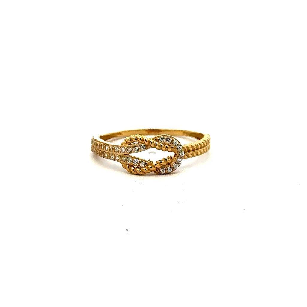 Ring Women's with CZ 7 1mm 10K