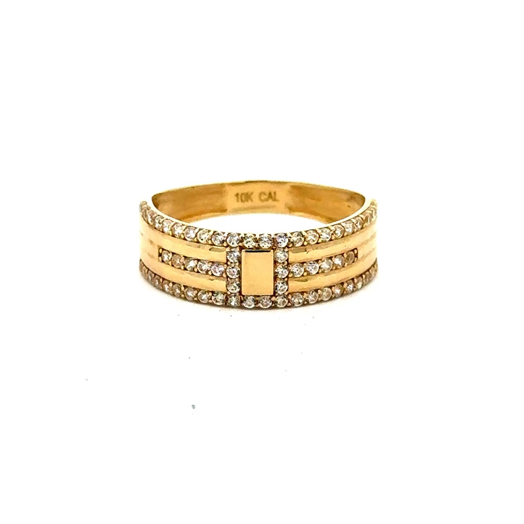 Ring Women's with CZ 7 3mm 10K