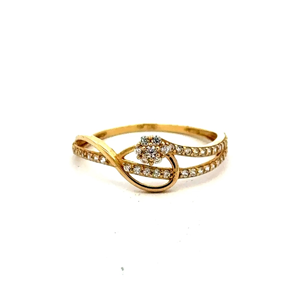 Ring Women's with CZ 7 1mm 10K