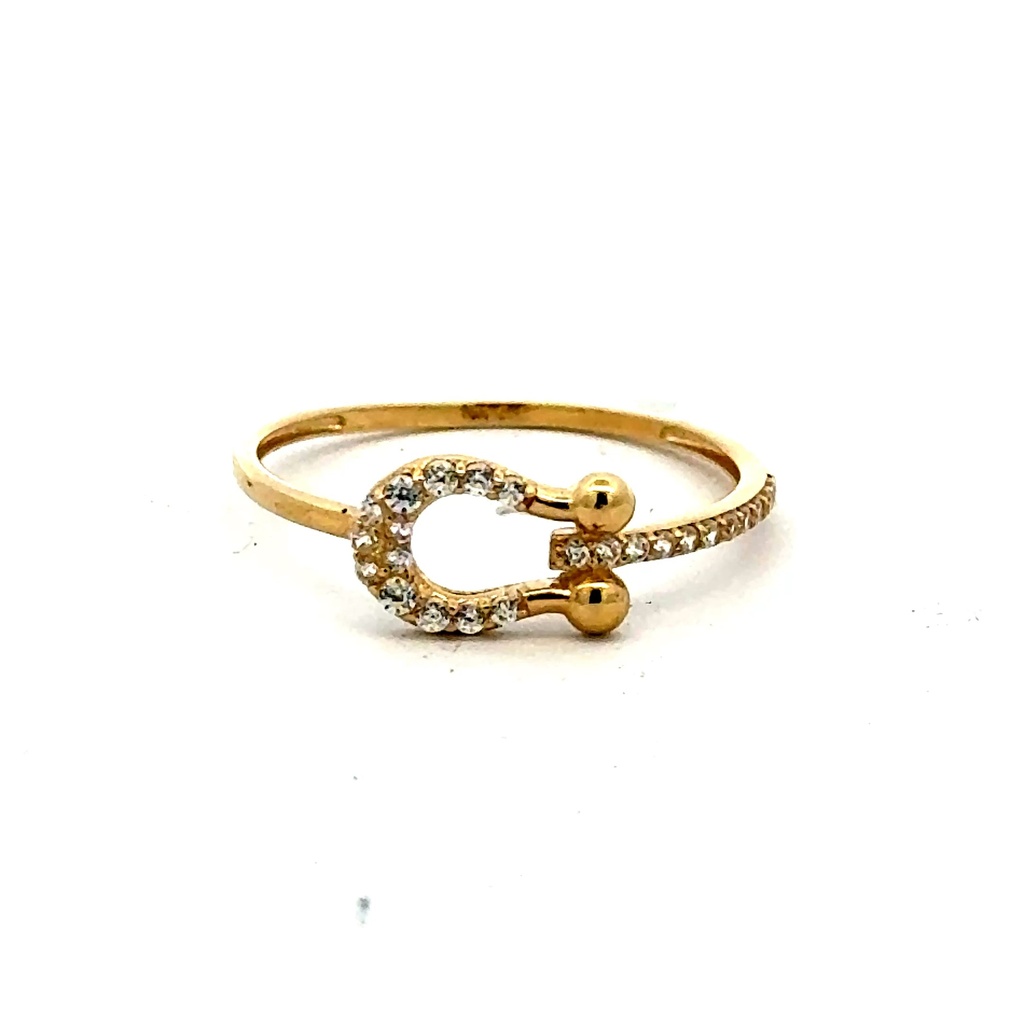 Ring Women's with CZ 7 1mm 10K