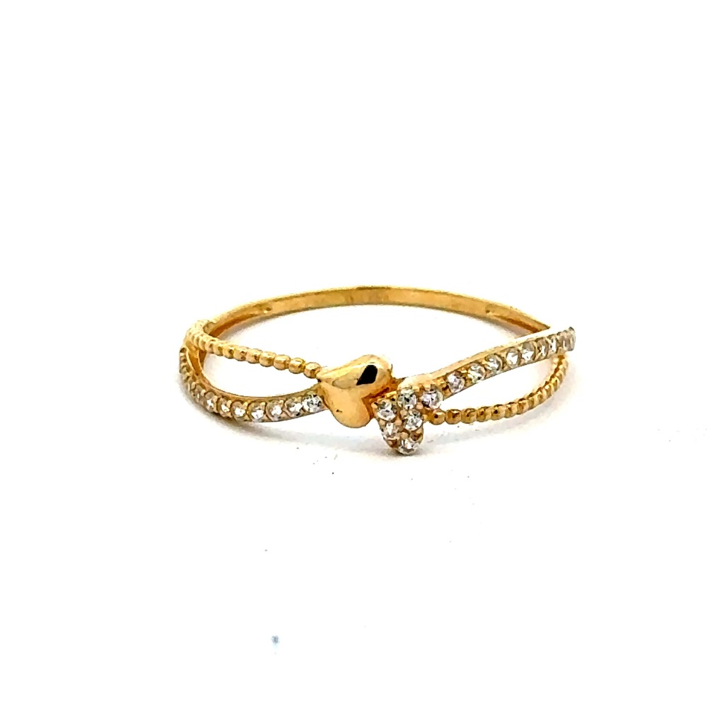 Ring Women's with CZ 7 1mm 10K
