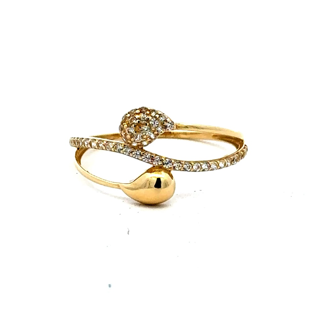 Ring Women's with CZ 7.5 1mm 10K