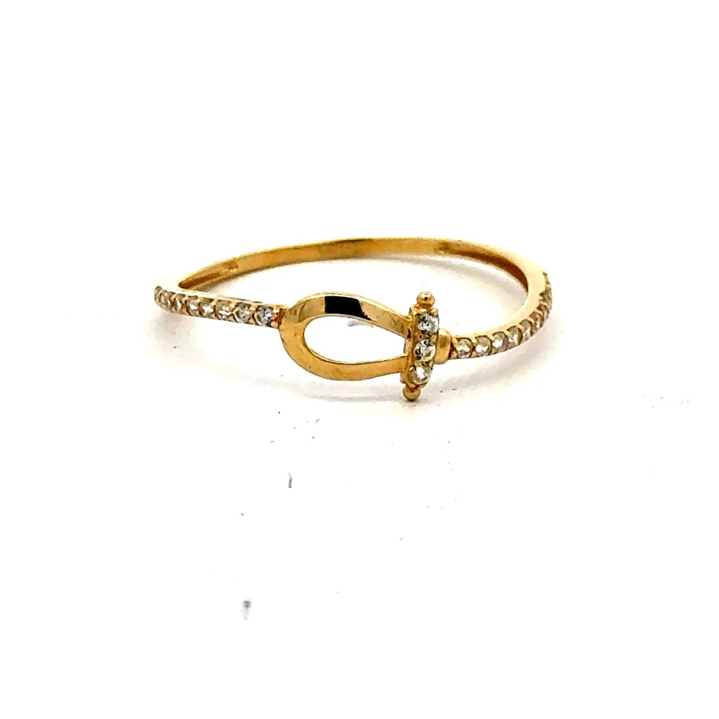 Ring Women's with CZ 7 1mm 10K