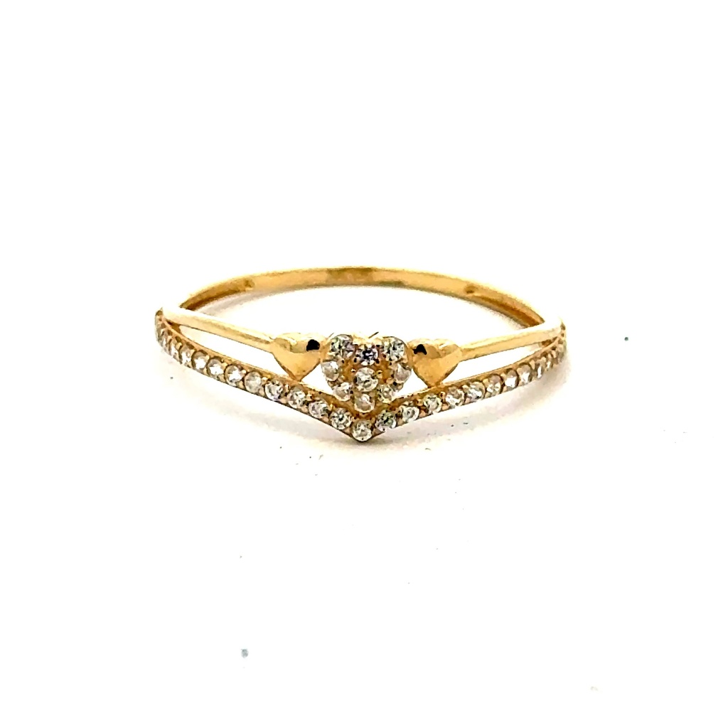 Ring Women's with CZ 7 1mm 10K