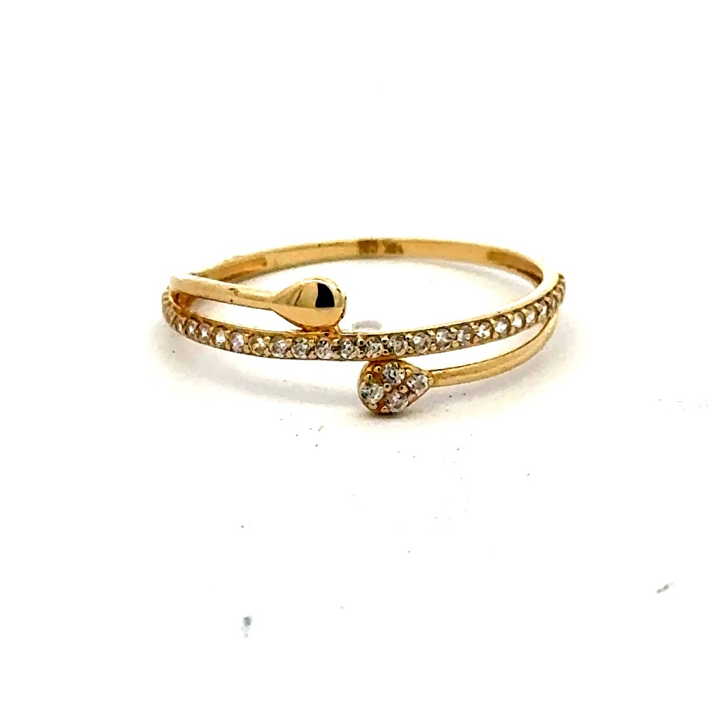Ring Women's with CZ 7 1mm 10K