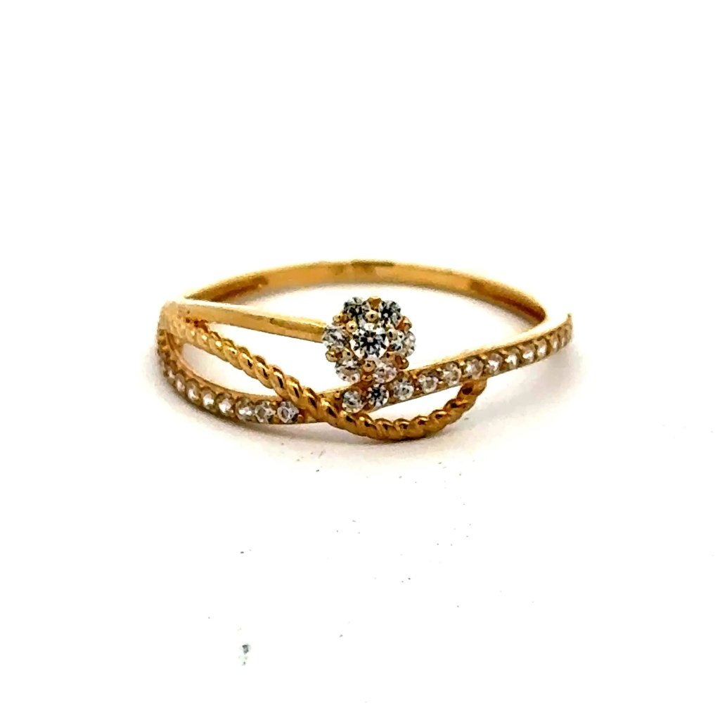 Ring Women's with CZ 7 1mm 10K