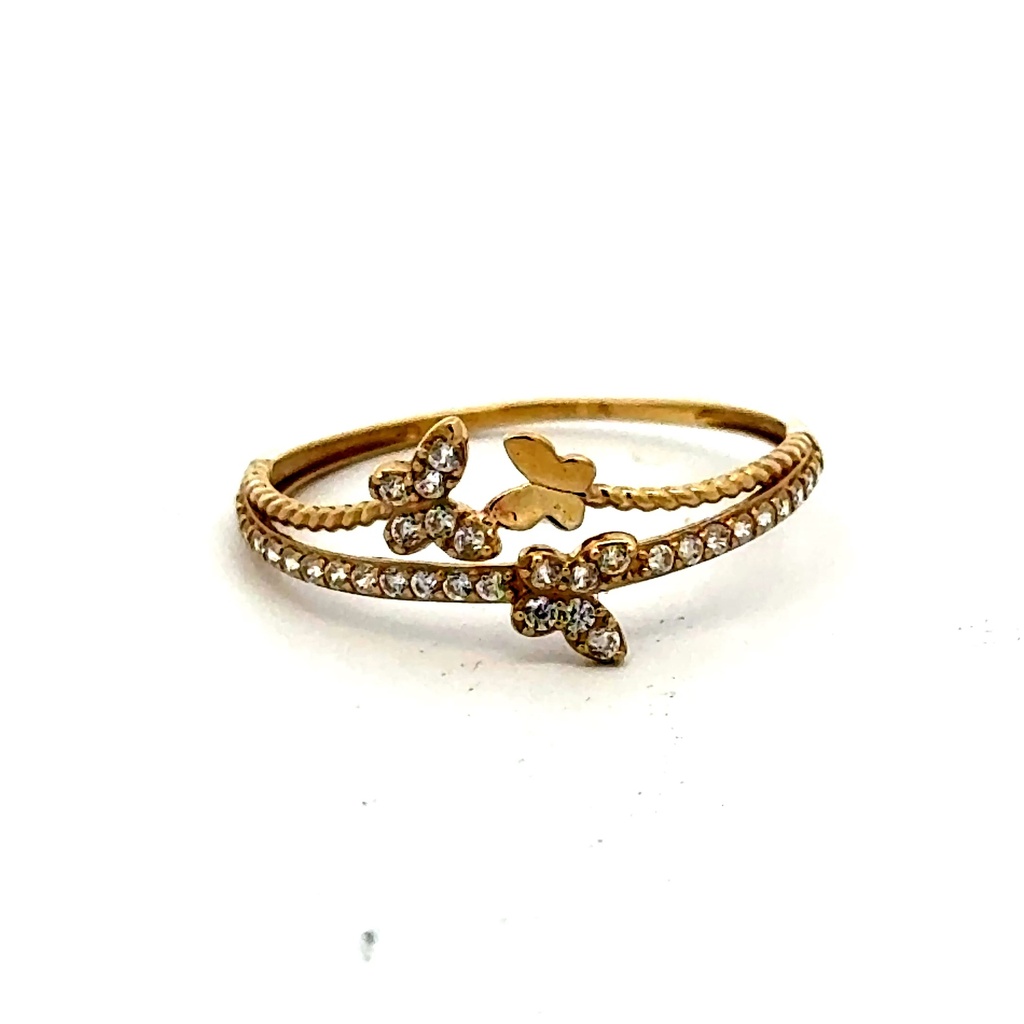 Ring Women's with CZ 7.5 1mm 10K