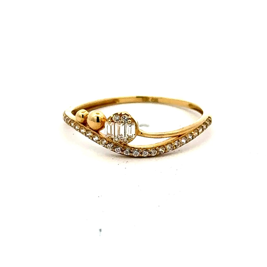Ring Women's with CZ 7 1mm 10K