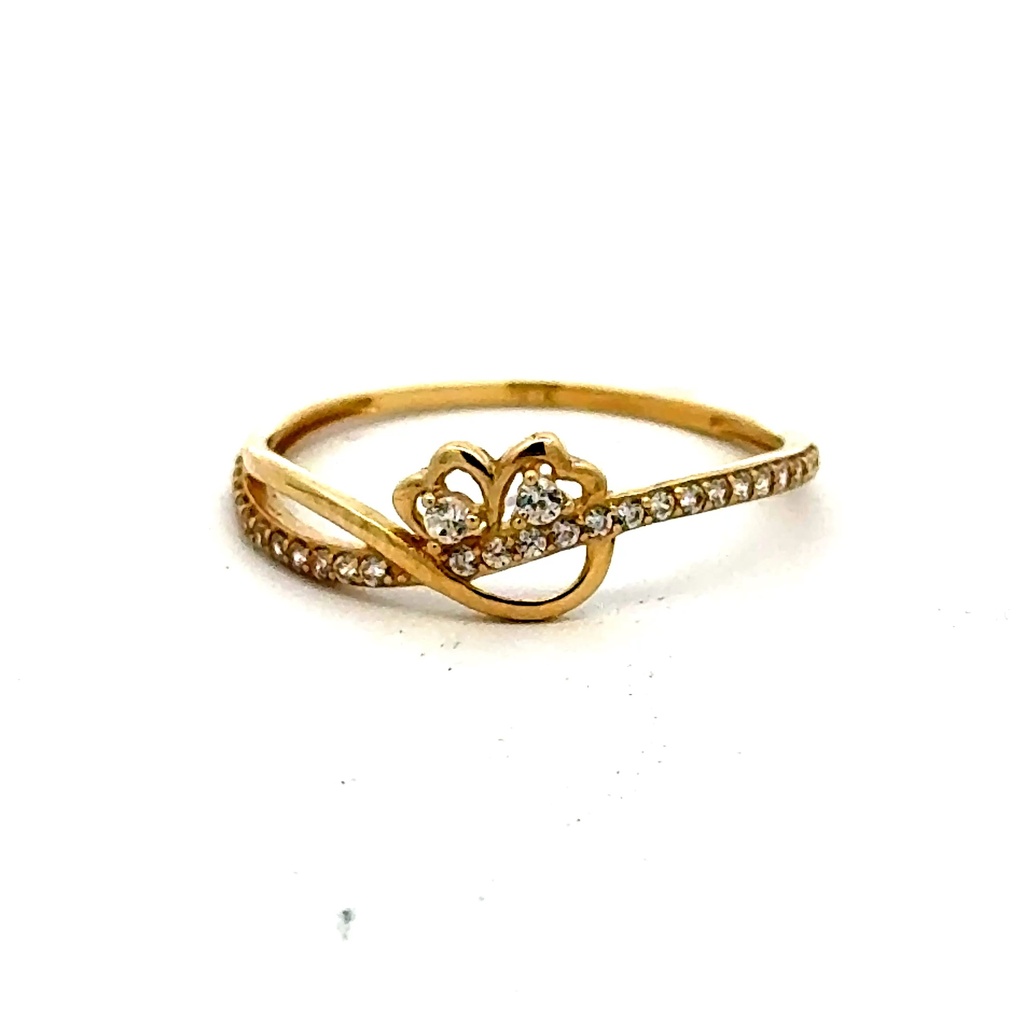 Ring Women's with CZ 7 1mm 10K