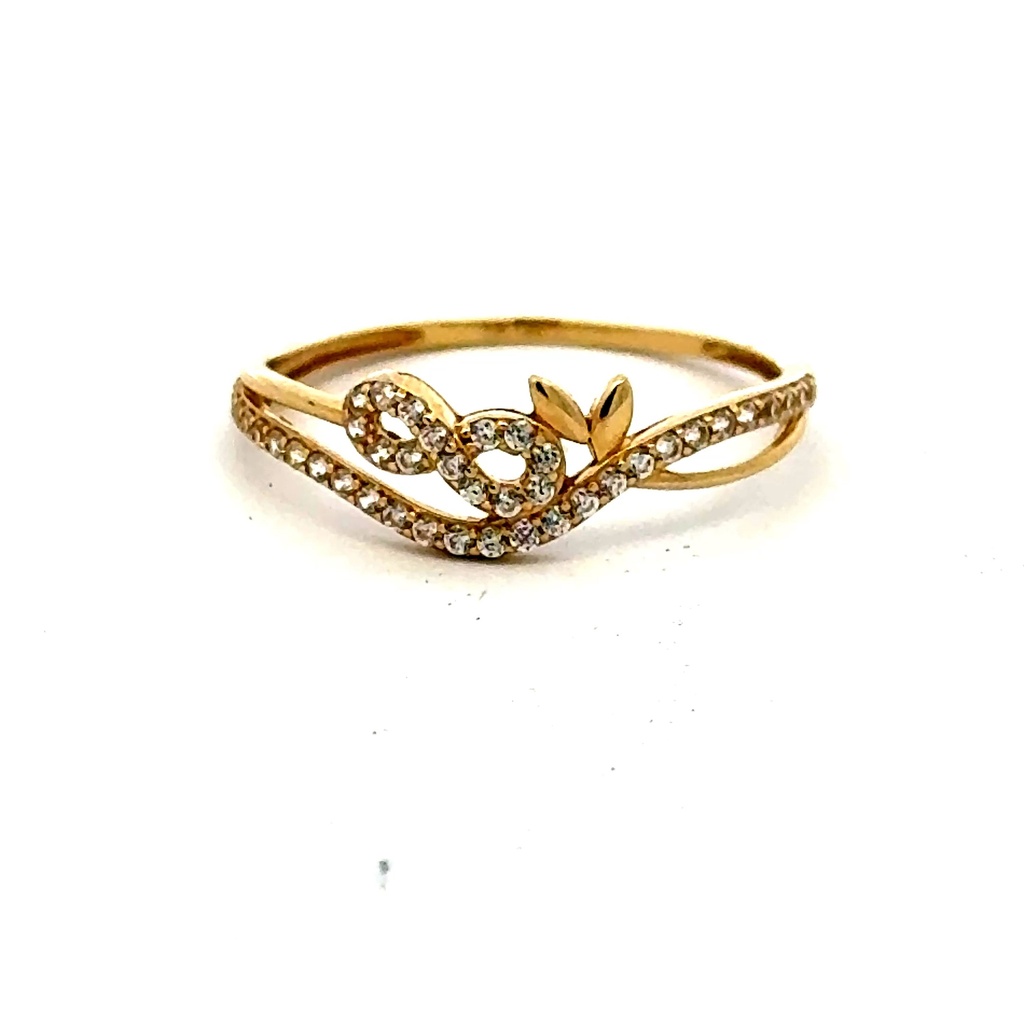 Ring Women's with CZ 7 1mm 10K