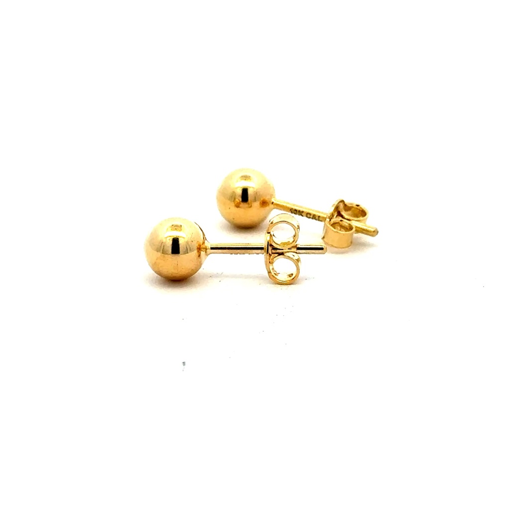 Earrings Ball Studs 6 6mm 10K
