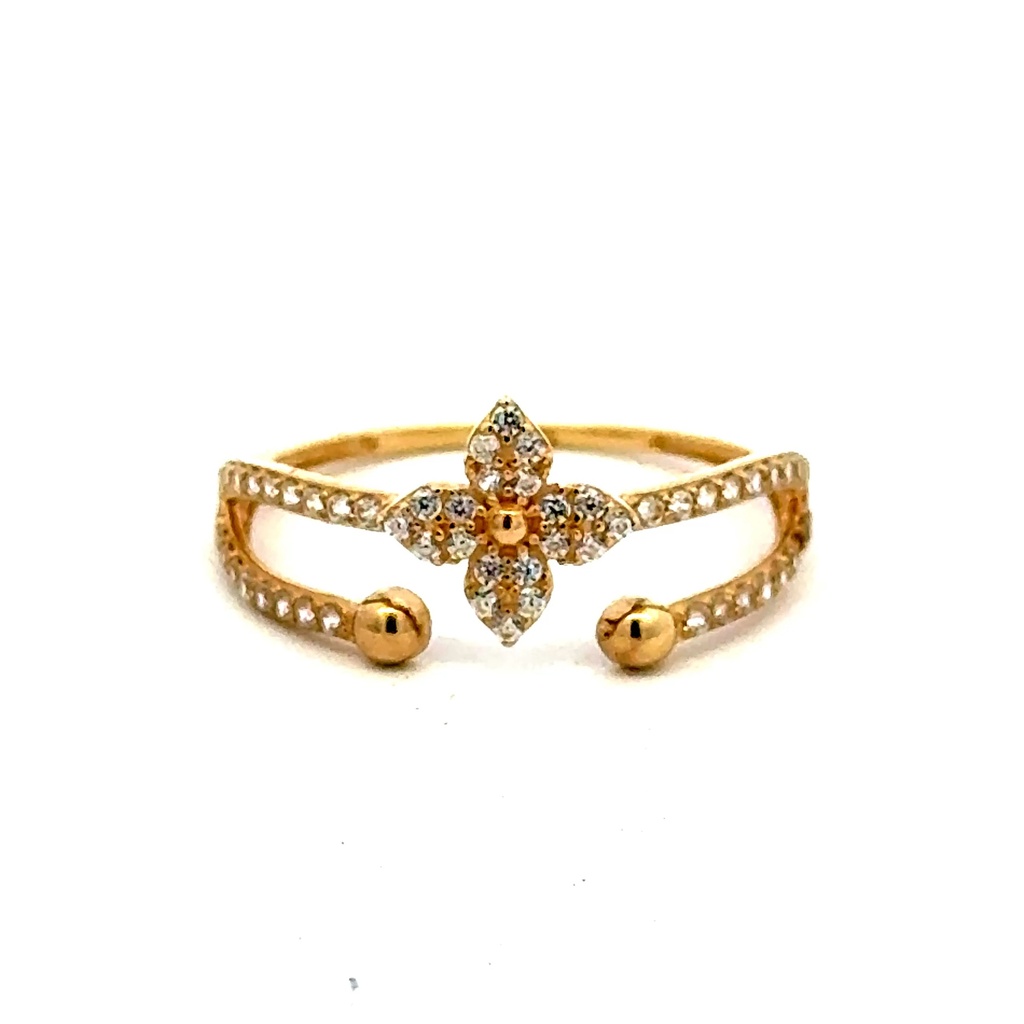 Ring Women's with CZ 7.5 1mm 10K