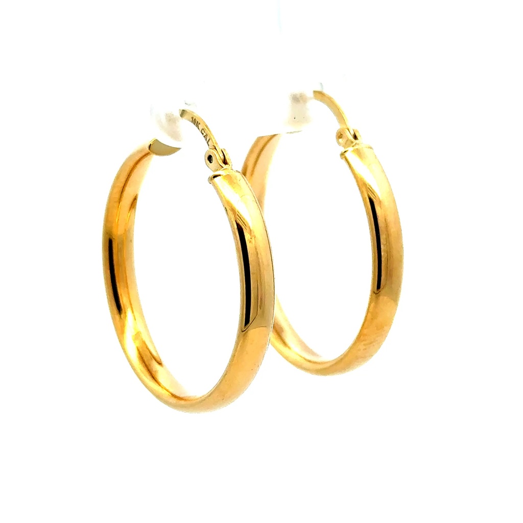 Earrings Plain Hoops 31 4mm 10K