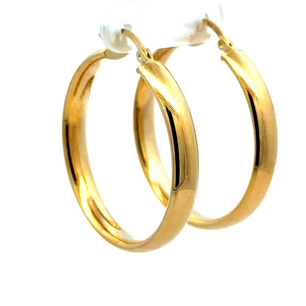 Earrings Plain Hoops 36.5 5mm 10K