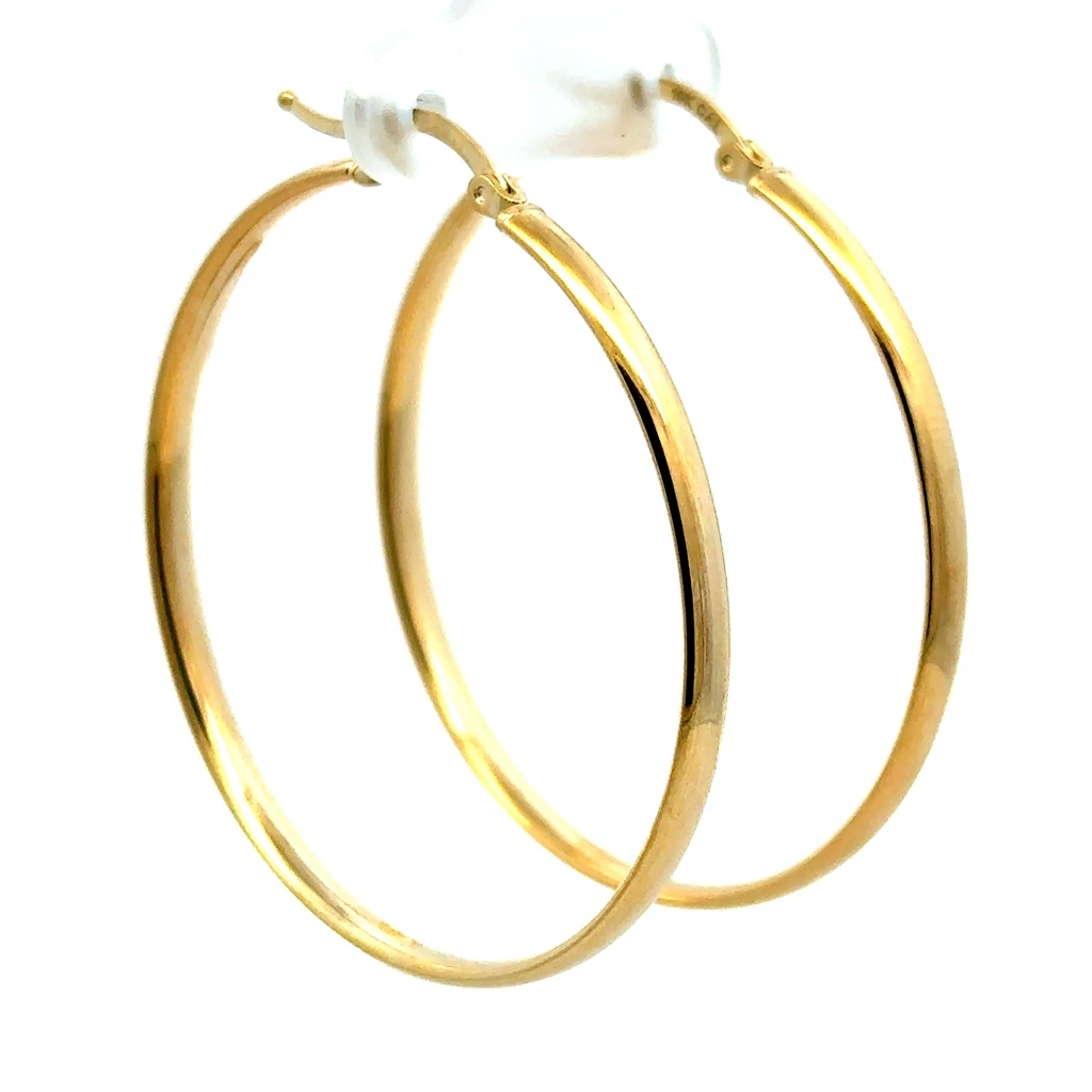Earrings Plain Hoops 44.5 3mm 10K