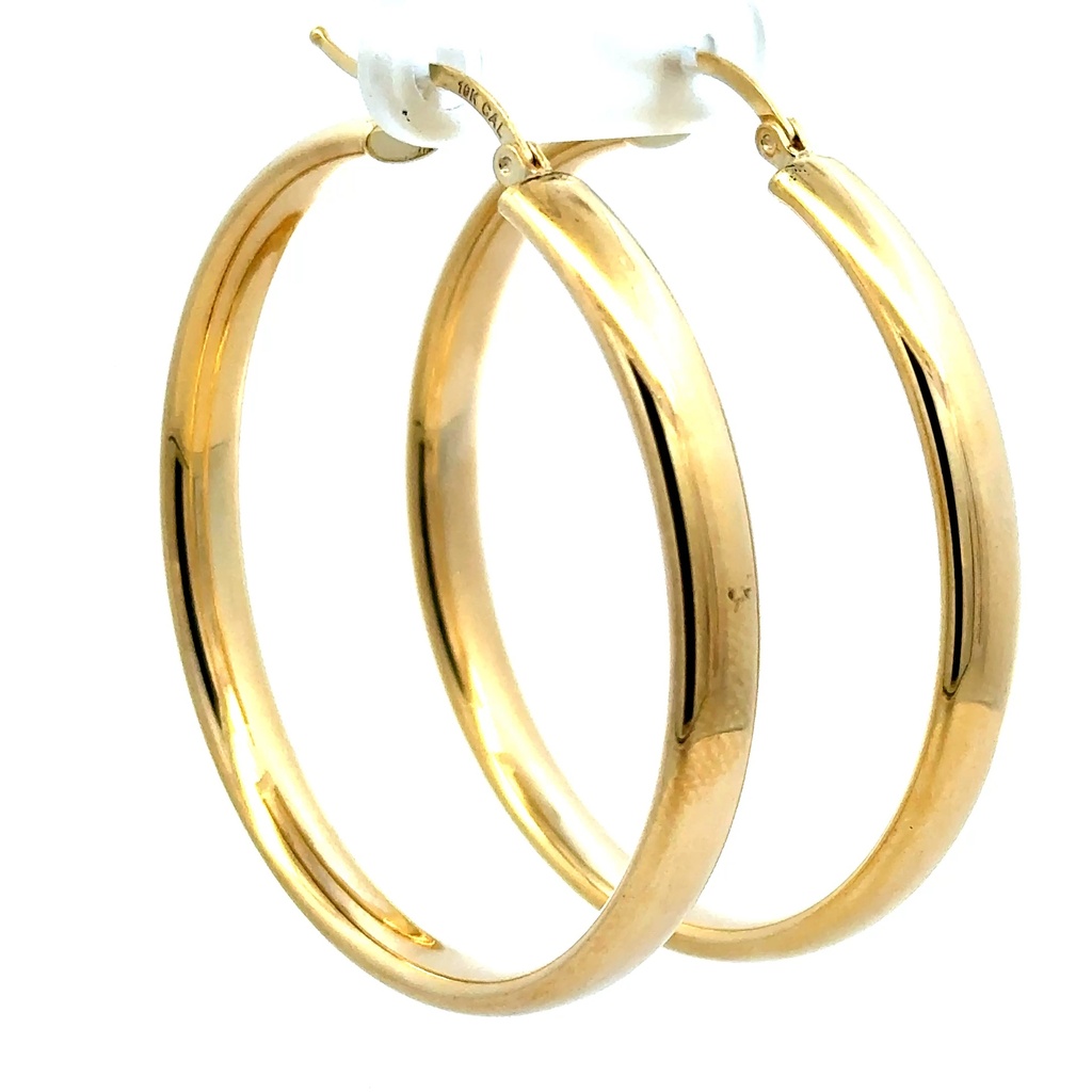 Earrings Plain Hoops 47 5mm 10K