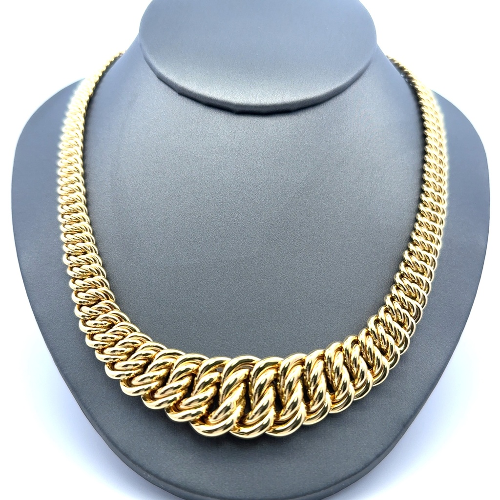 Necklaces Princess Cut 18mm 18" 14K
