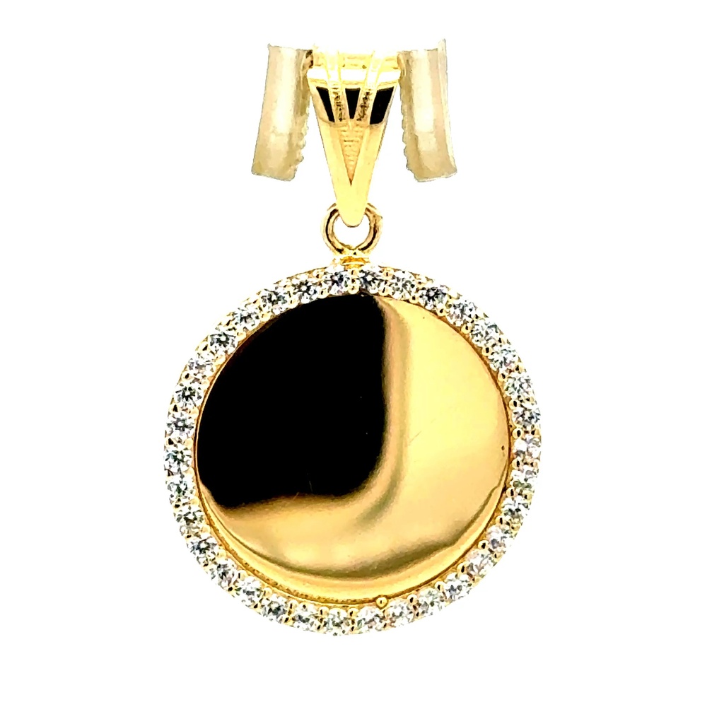 Pendant Memory with CZ Bezel 30 14K