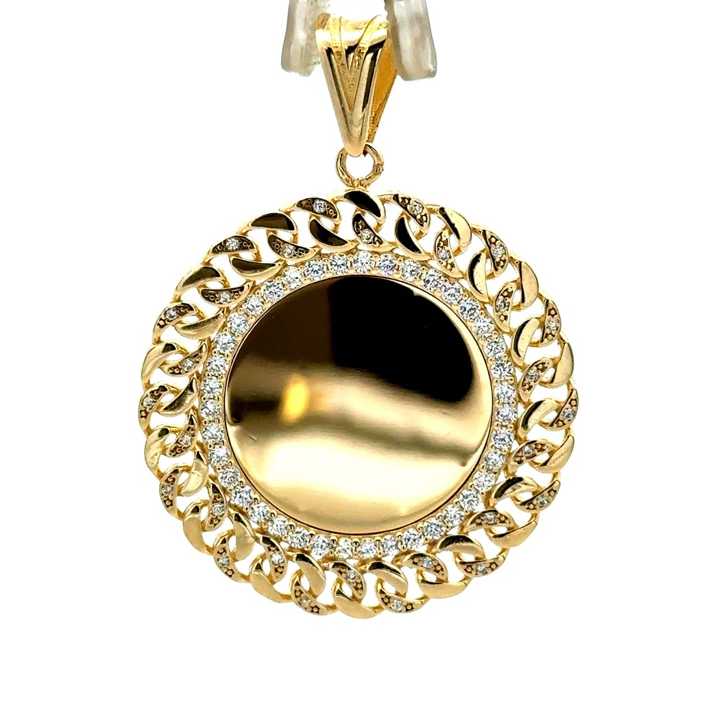 Pendant Memory with CZ Bezel 48.5 14K