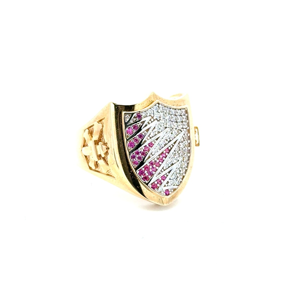 Ring Rose&White Lightning Shield 11 6.5mm 14K