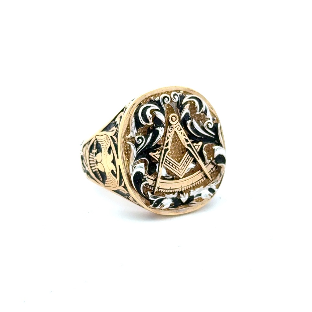 Ring Antique Freemasonry 11 6mm 14K