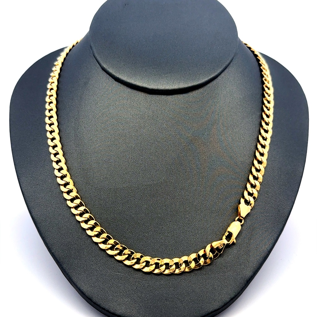 Chain Hollow Curb Link 6mm 20" 14K