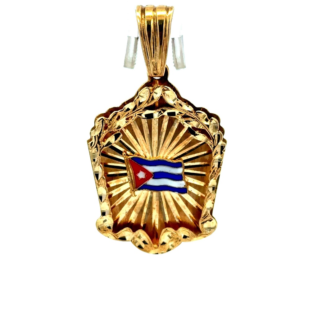 Pendant Cuban Flag 55 10K