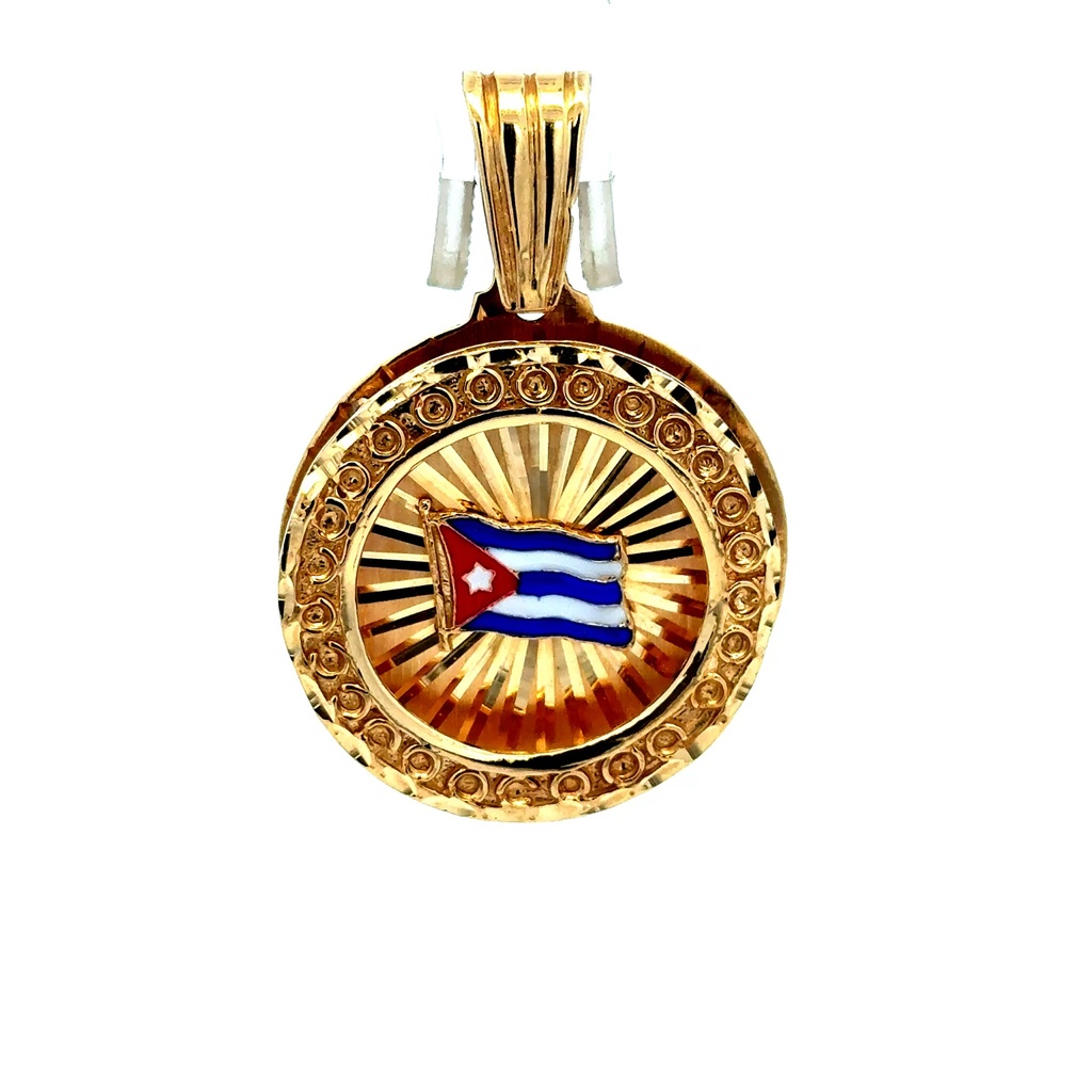 Pendant Cuban Flag 46.5 14K