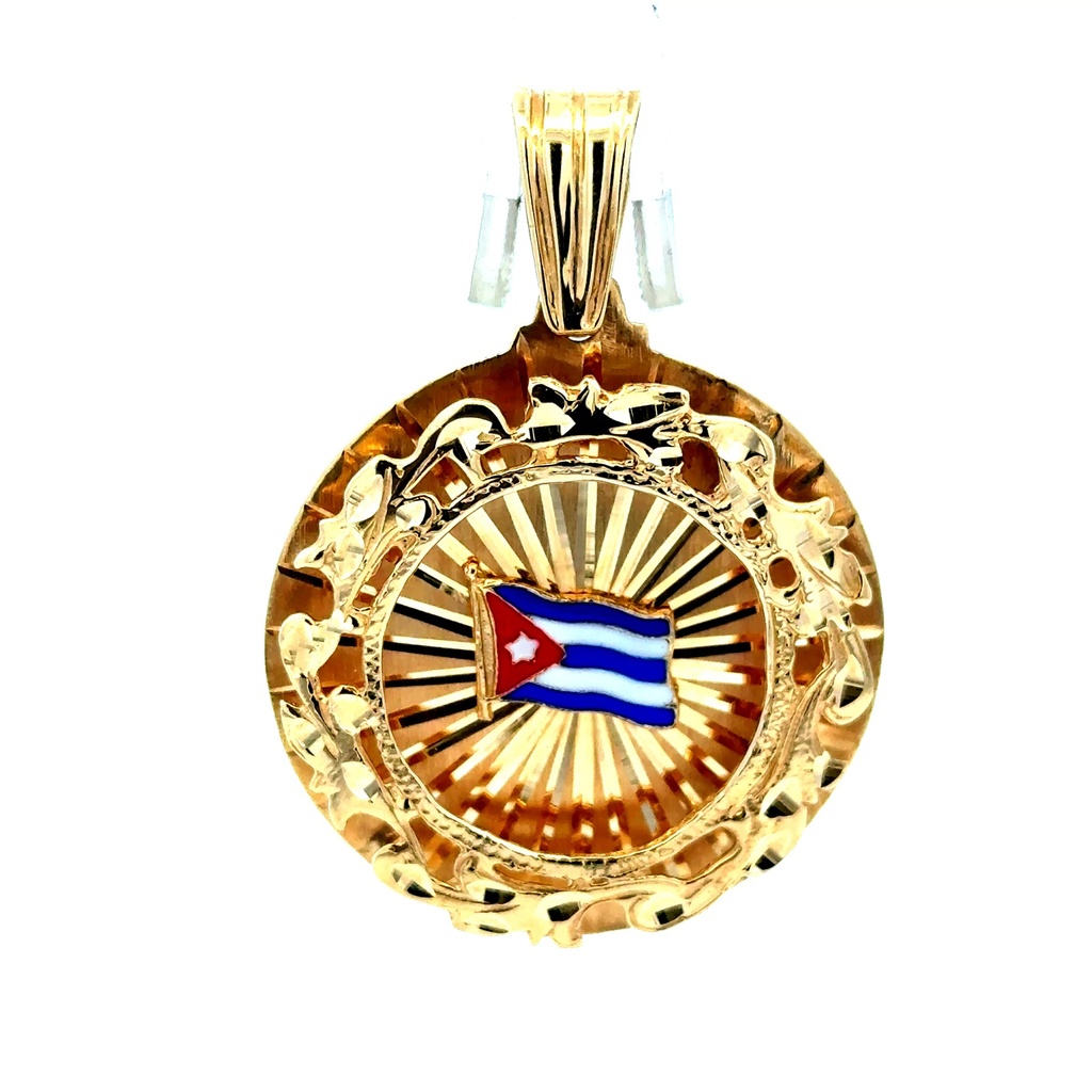 Pendant Cuban Flag 53.5 14K