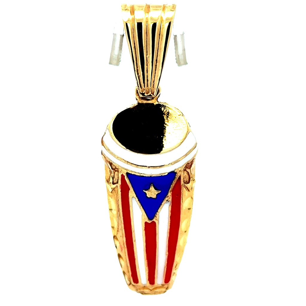 Pendant Puerto Rican Flag 66.5 14K