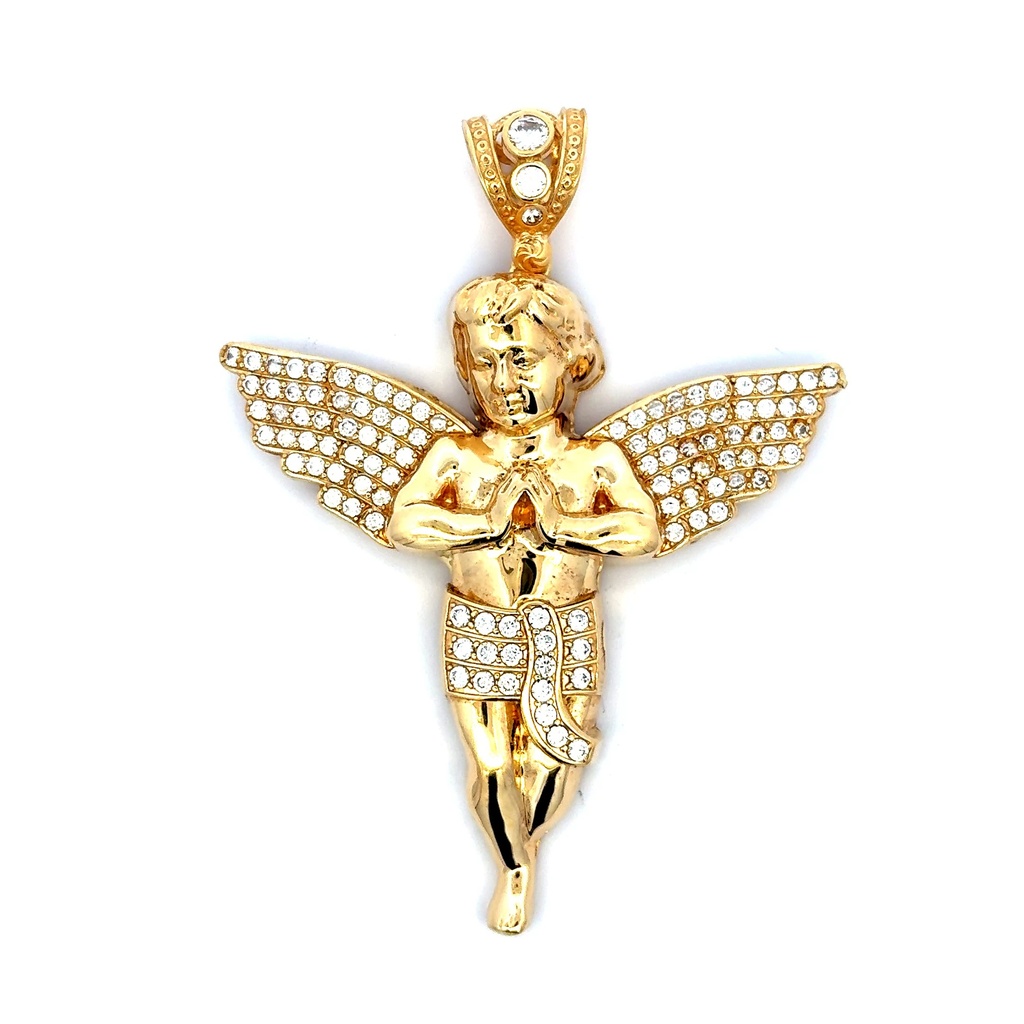 Pendant Praying Angel with CZ 97 14K