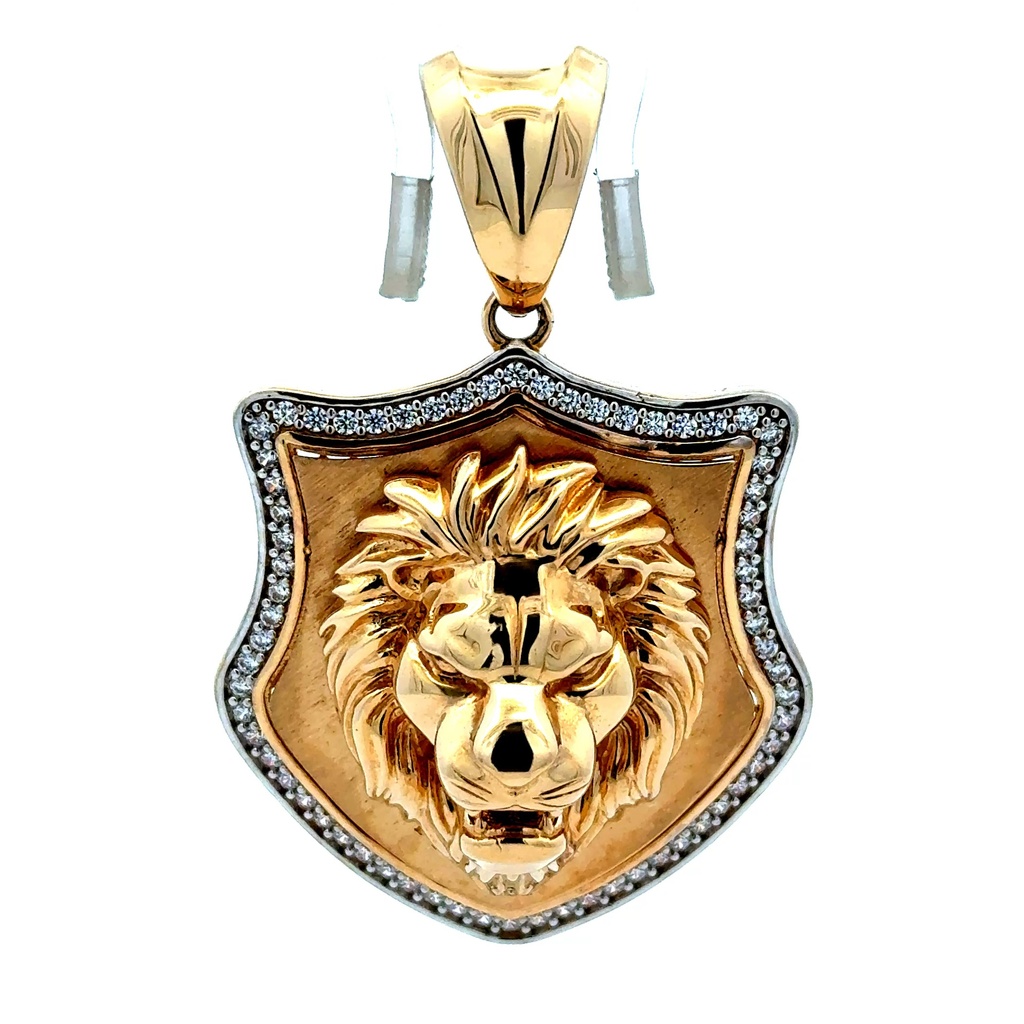 Pendant Roaring Lion Head 54 14K