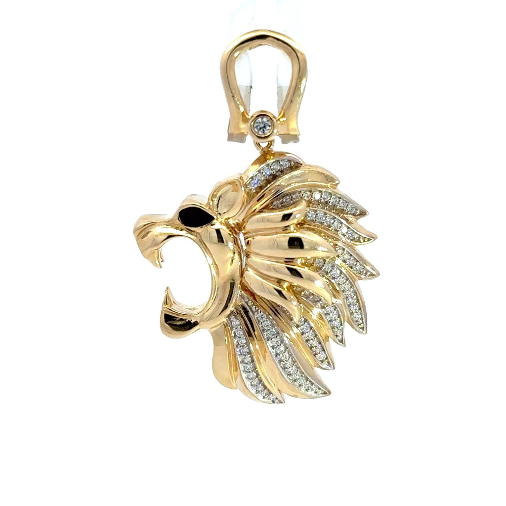 Pendant Roaring Lion Head 45.5 14K