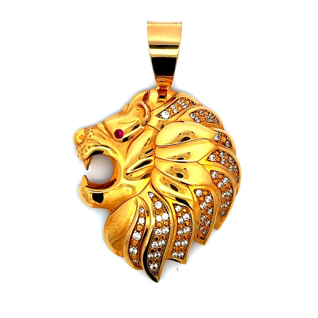 Pendant Roaring Lion Head 81 14K