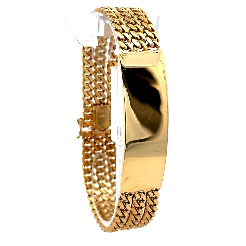Bracelet ID Triple Cuban Link 16mm 8.5" 10K