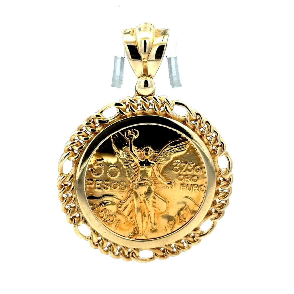 Pendant Mexican 'Centenario' Style 56 10K