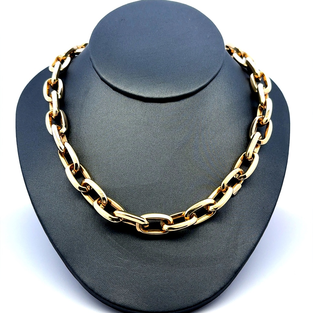 Necklaces Oval Link 10.5mm 16.5" 10K
