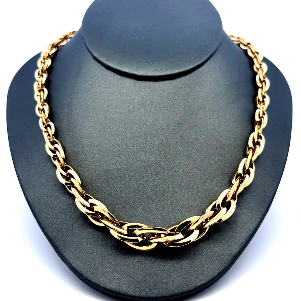 Necklaces Interlocking Oval Link 11mm 18" 14K