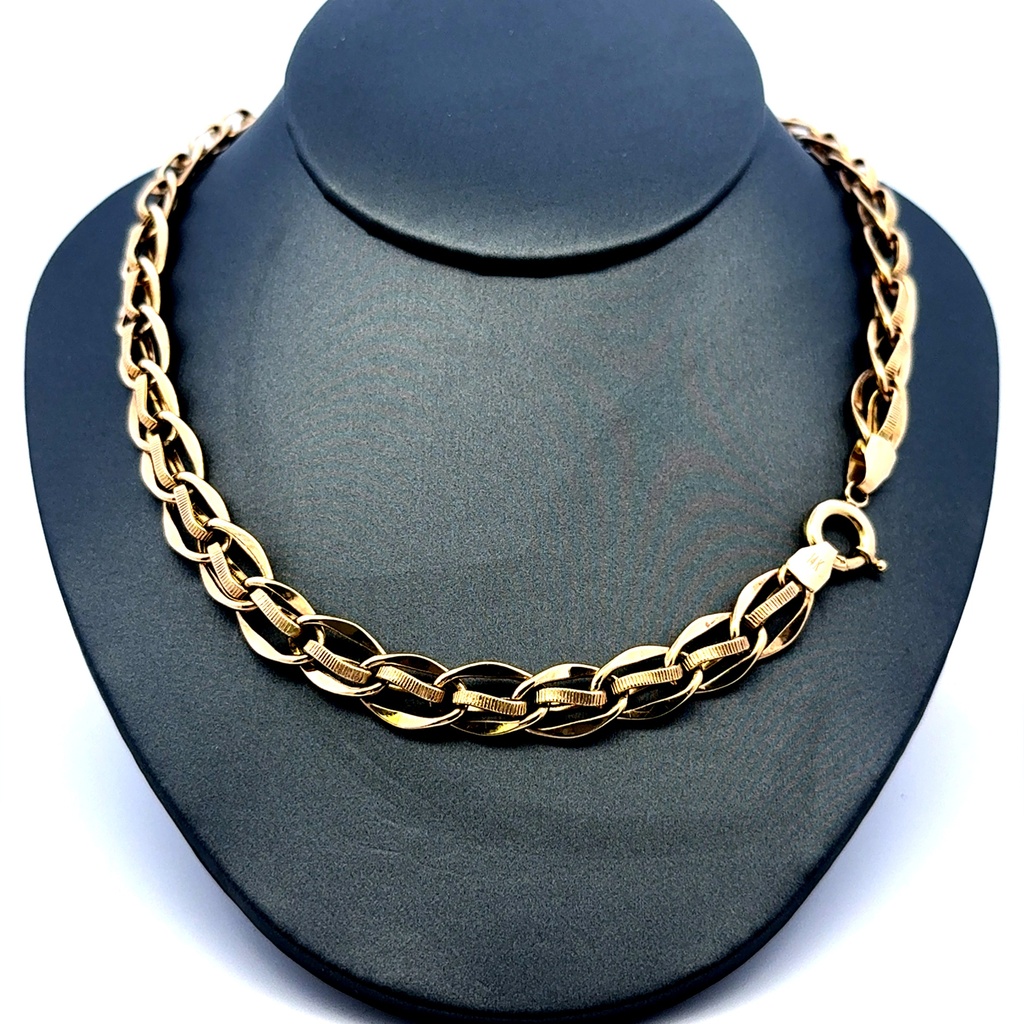 Necklaces Interlocking Oval Link 9mm 17" 14K
