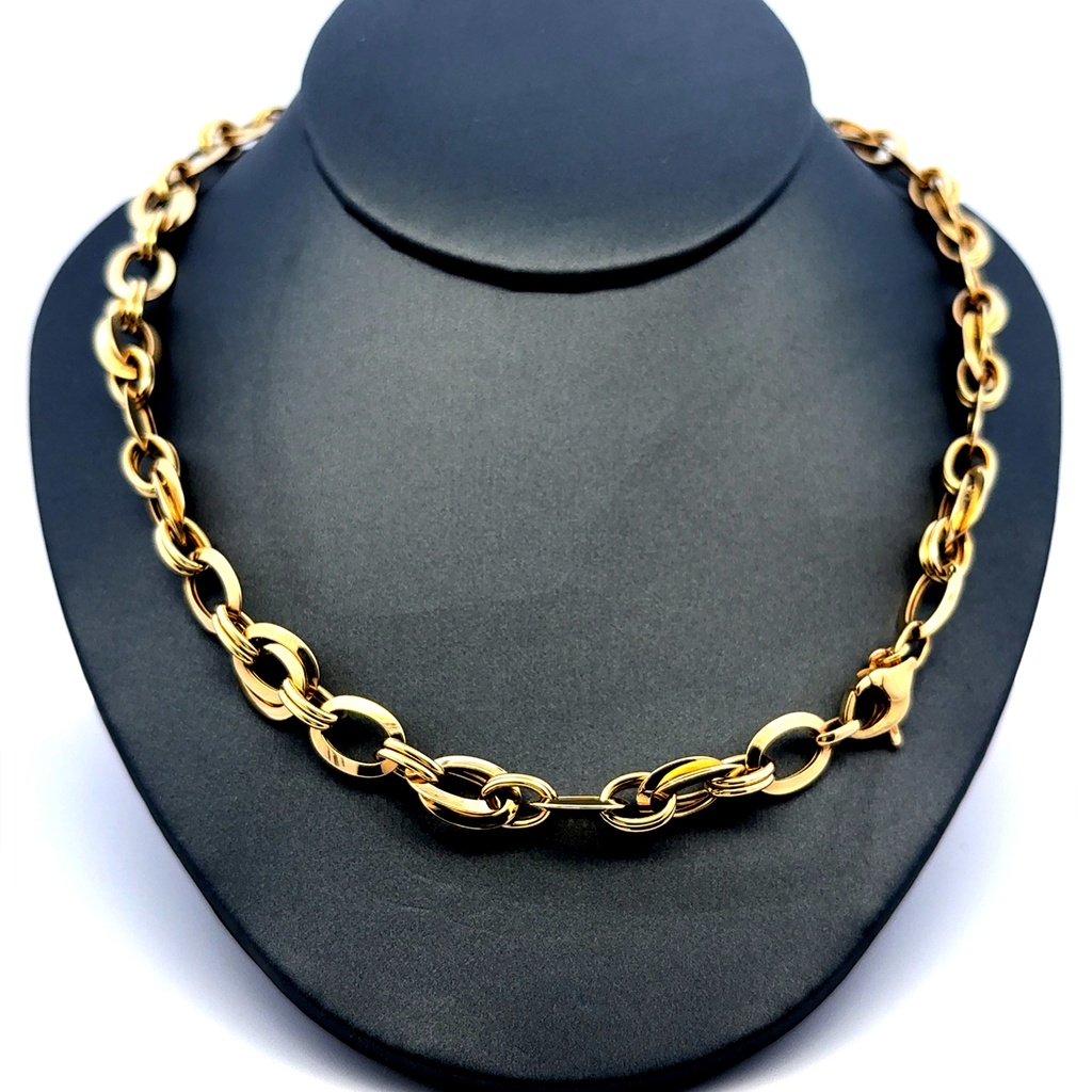 Necklaces Interlocking Oval Link 8.5mm 18" 14K