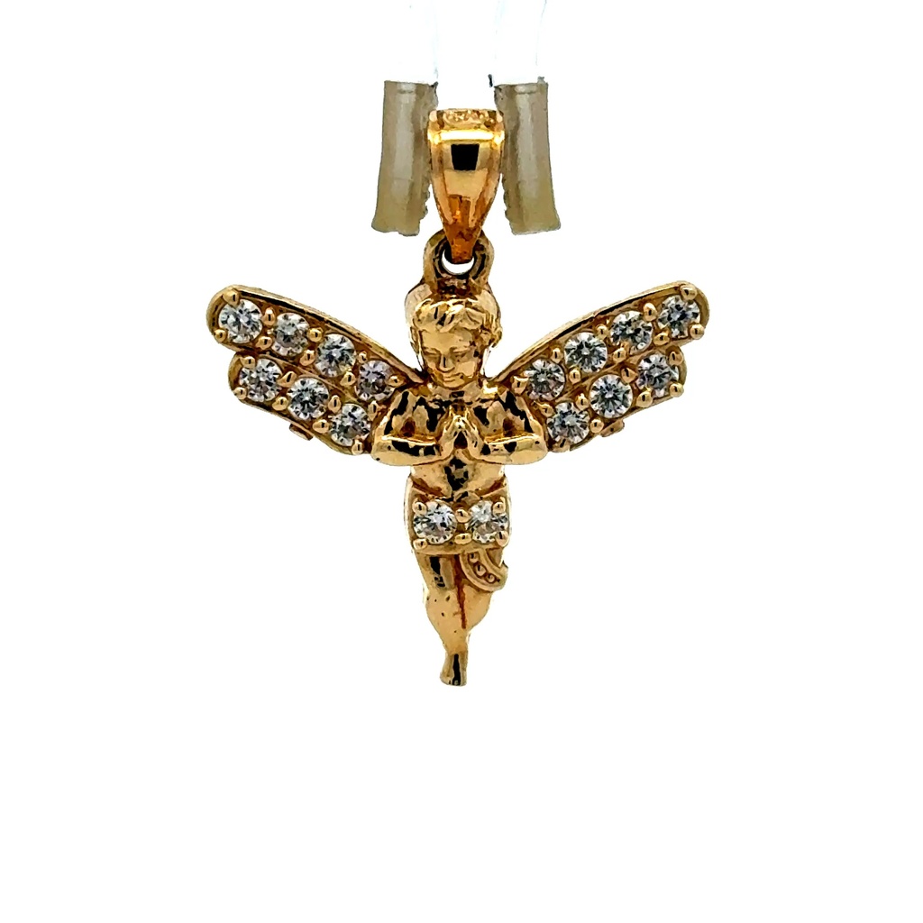 Pendant Praying Angel with CZ 27 10K