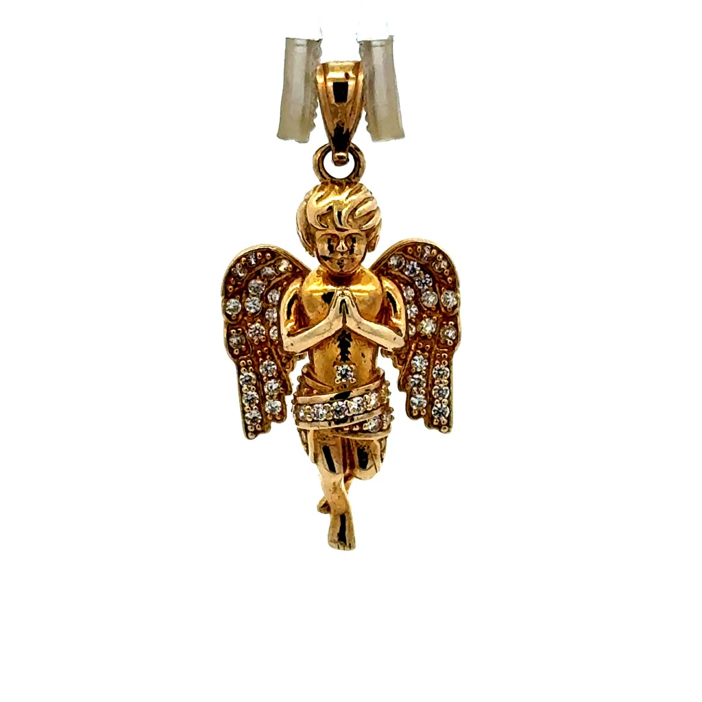 Pendant Praying Angel with CZ 33.5 10K